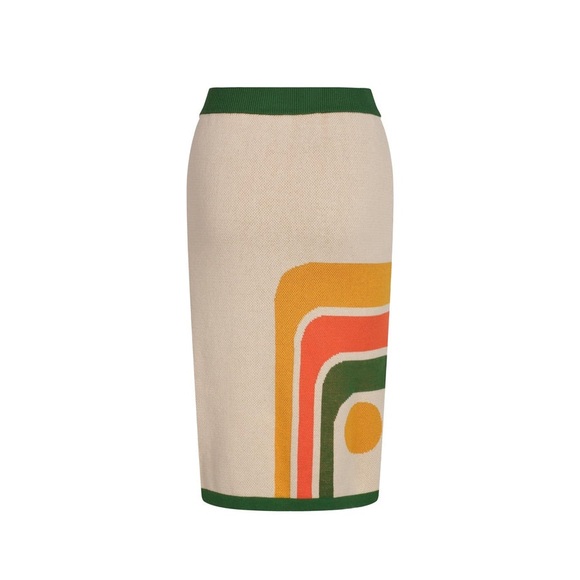 OXKNIT WOMEN’S RETRO-INSPIRED KNIT SET WITH BOLD GEOMETRIC GRAPHIC small - Picture 2 of 14